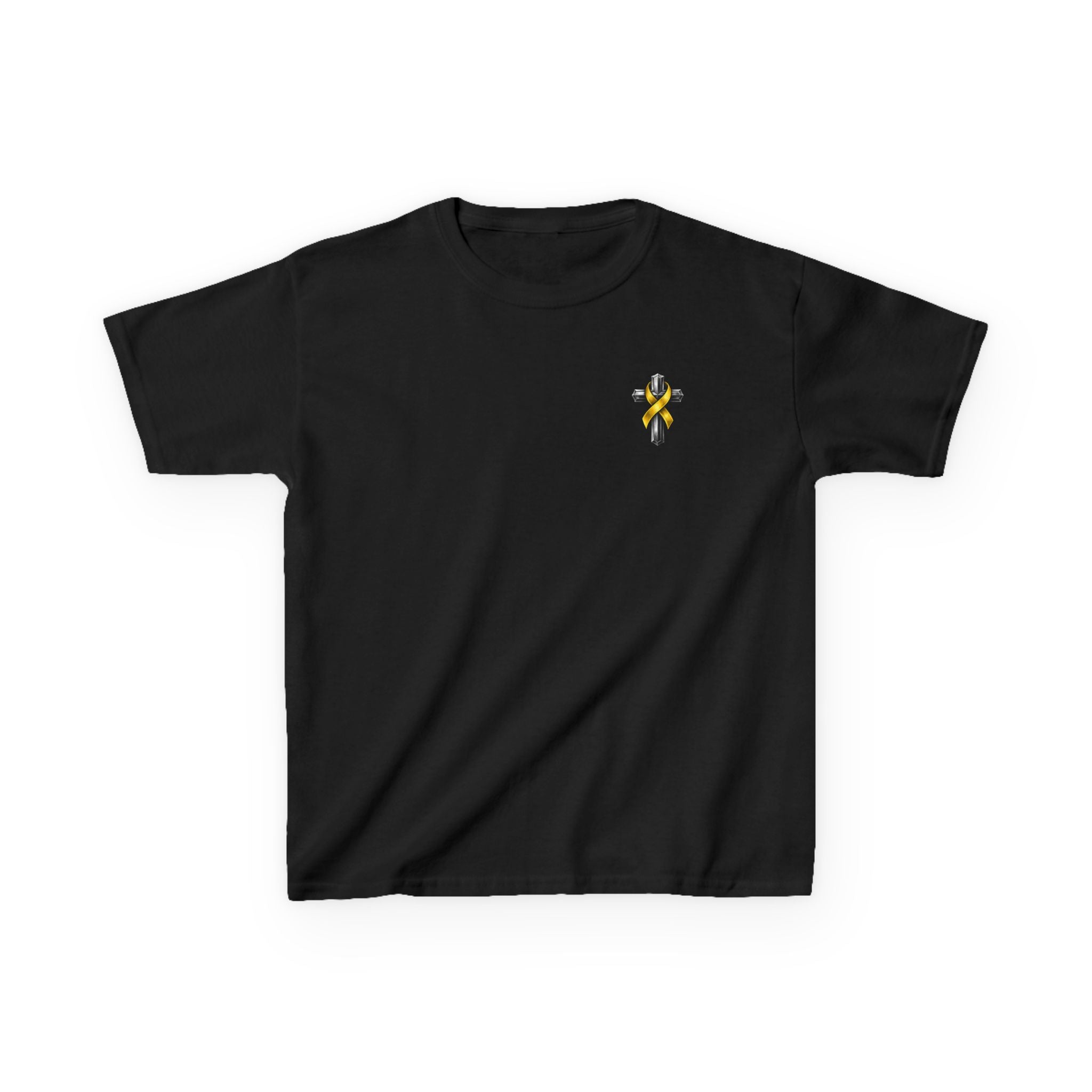 Kids Tee — "Frontline of Faith" Yellow Ribbon Lily Tribute Shirt
