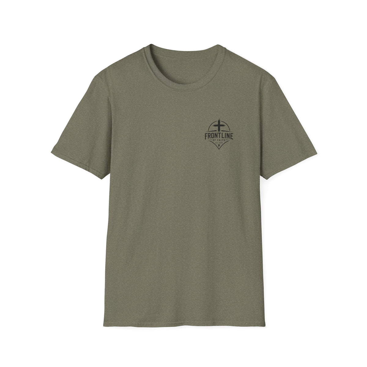 Frontline of Faith T-Shirt — Christian Cross Patriotic Faith Tee