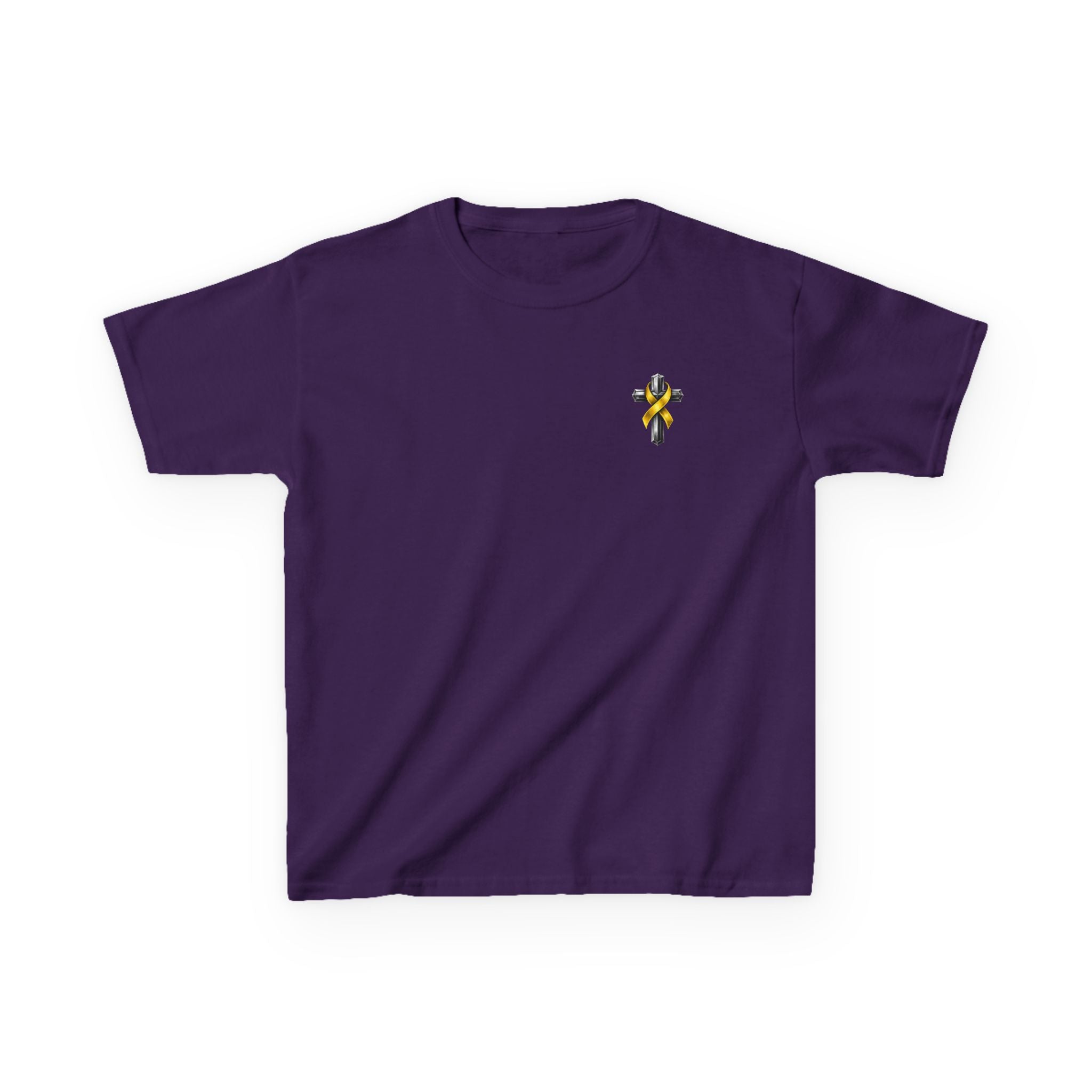 Kids Tee — "Frontline of Faith" Yellow Ribbon Lily Tribute Shirt