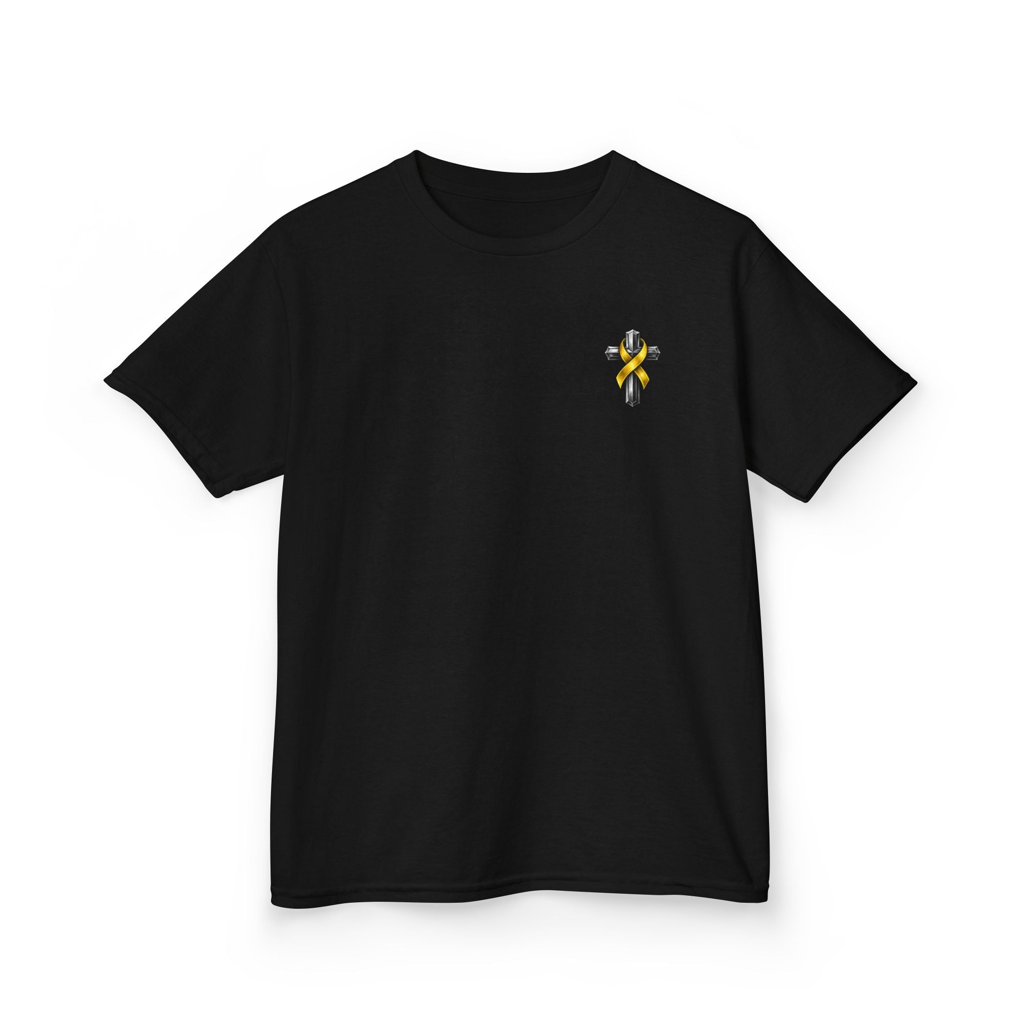 Kids Tee — "Frontline of Faith" Yellow Ribbon Lily Tribute Shirt